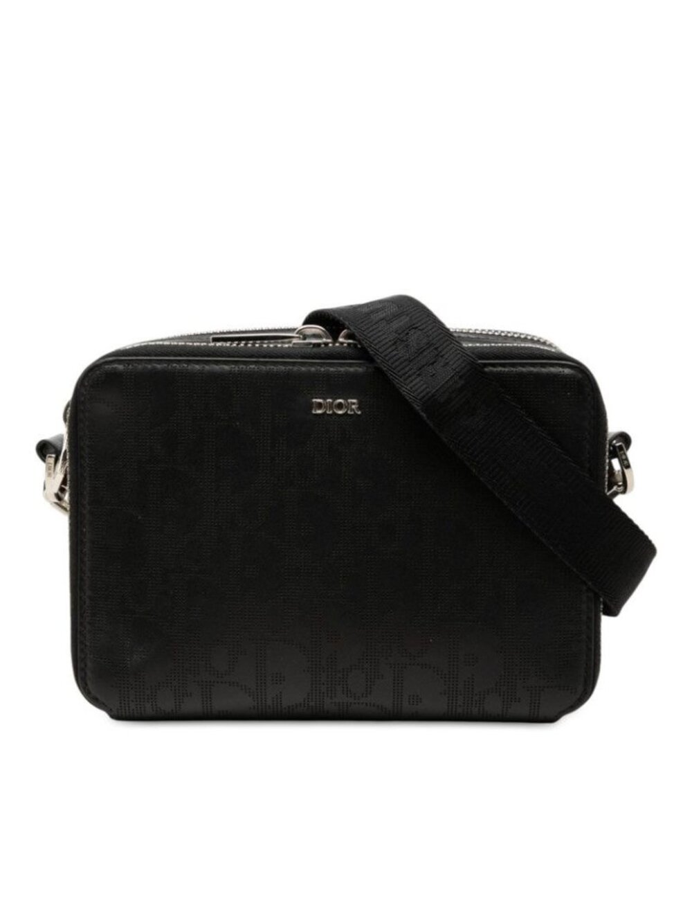 Dior Oblique Galaxy Crossbody Shoulder Bag Black Leather